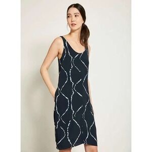 Mint‎ Velvet Kelly Printed Cocoon Dress Indigo Blue Sleeveless Tie Back Boho 14